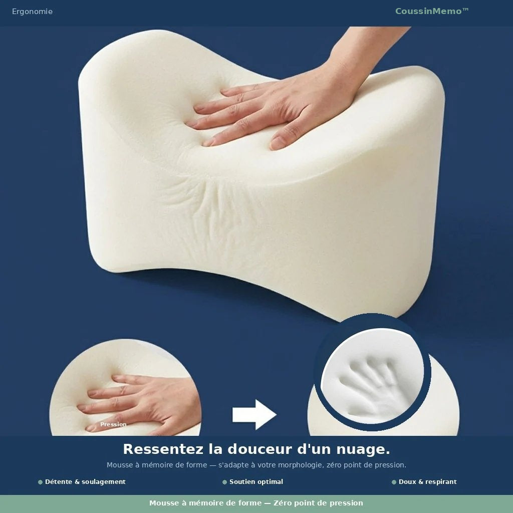 CoussinMemo™ — Coussin Ergonomique Anti-Sciatique